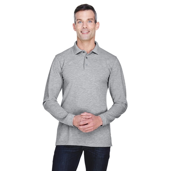 Harriton Men's 5.6 oz. Easy Blendâ„¢ Long-Sleeve Polo - M265L