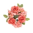 thumbnail image 4 of Coronas de anillos de vela, candelabro de guirnalda verde, coronas florales de corona de rosas para centro de mesa de boda, sala de estar, Navidad, 4 of 9