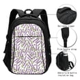 thumbnail image 3 of Balery Lavender Flowers Mochila con carga USB para hombre y mujer - Mochila impermeable y antirrobo para portátil con puerto USB para viajes, trabajo, estudios y universidad, 3 of 7