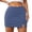 Blue, variant on Womens Skort Stretch Pencil Skirt with Side Slit Zipper High Waist Bodycon Slim Fit Solid Blue L