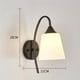 thumbnail image 5 of Lámpara De Pared De Luz Cálida De Estilo Nórdico Europeo Moderno Pantalla De Vidrio Led Artesanía De Hierro Lámpara De Pared De Cabecera Elegante Para Habitación Pasillo Escaleras Inevent HA014478-00, 5 of 7