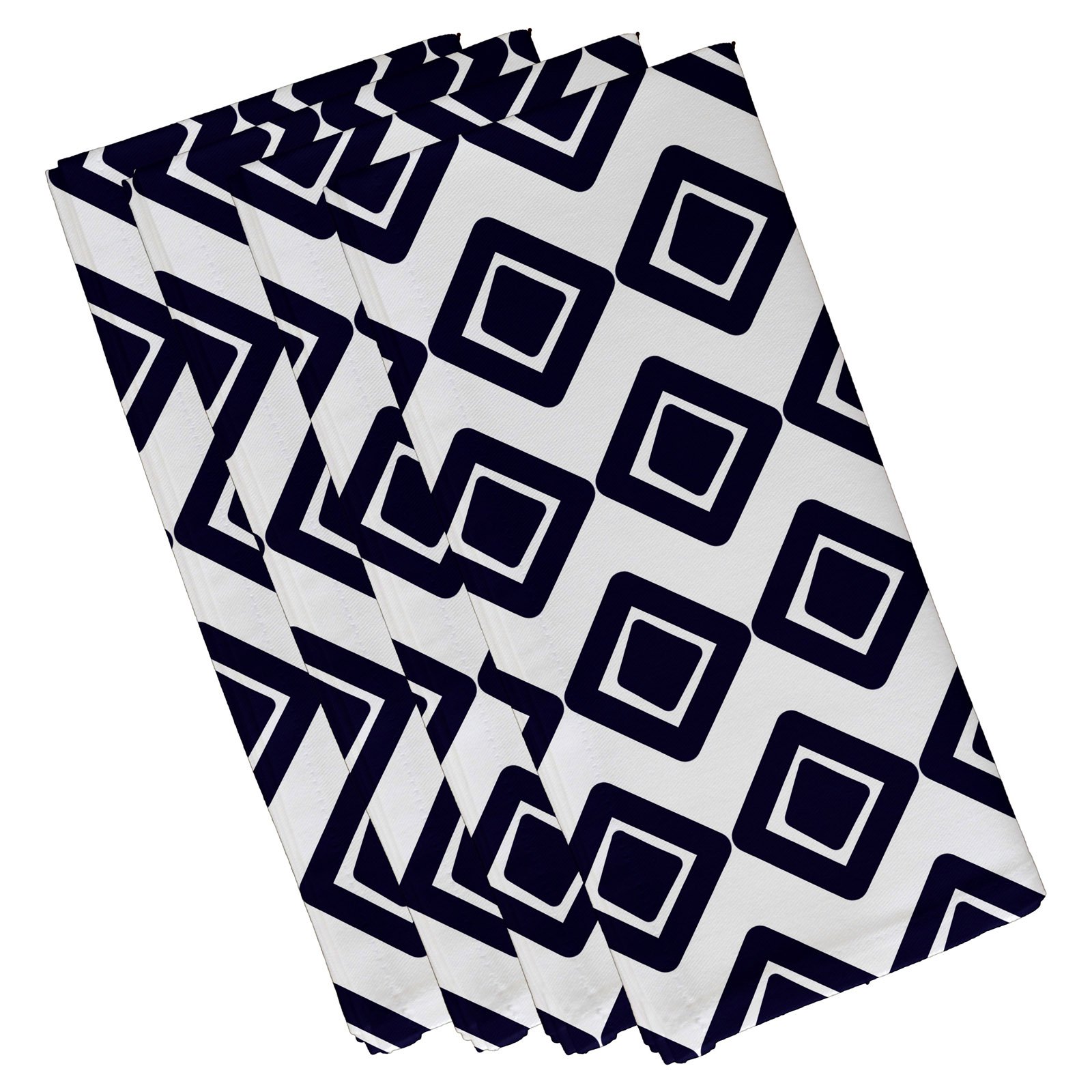 Simply Daisy 19" x 19" Diamond Jive 1 Geometric Print Napkin (Set of 4)