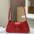 thumbnail image 4 of Yucurem Sweet Bow Shoulder Bag Y2k Purse Fashion Handbag Trendy Underarm Bag (Red) Fashion shoulder bag (Red), 4 of 10