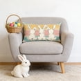 thumbnail image 6 of Luxcidy Easter Bunny Lumbar Pillow Cover, Decorative Rabbit Cushion Case, 11.81x19.68 Inch, Spring Home, Farmhouse Throw Pillow for Bedroom Couch Gift (B), 6 of 6