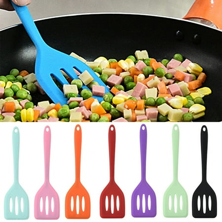 

Zhaomeidaxi Silicone Turner Spatula Slotted Spatula Heat Resistant Rubber Spatula Non-Stick Kitchen Utensil for Cooking Fish Eggs Pancakes