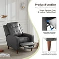 thumbnail image 2 of Zeeyh Manual Recliner Chair with Medieval Style Accent Chair - Recliner Sofa Overstuffed Recliner Chair Home Theater Seating Bedroom & Living Room Chair,Black, 2 of 9