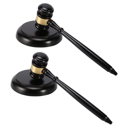 

2X Wooden S Gavel Auction Hammer with Sound Block for Attorney Auction Handwork