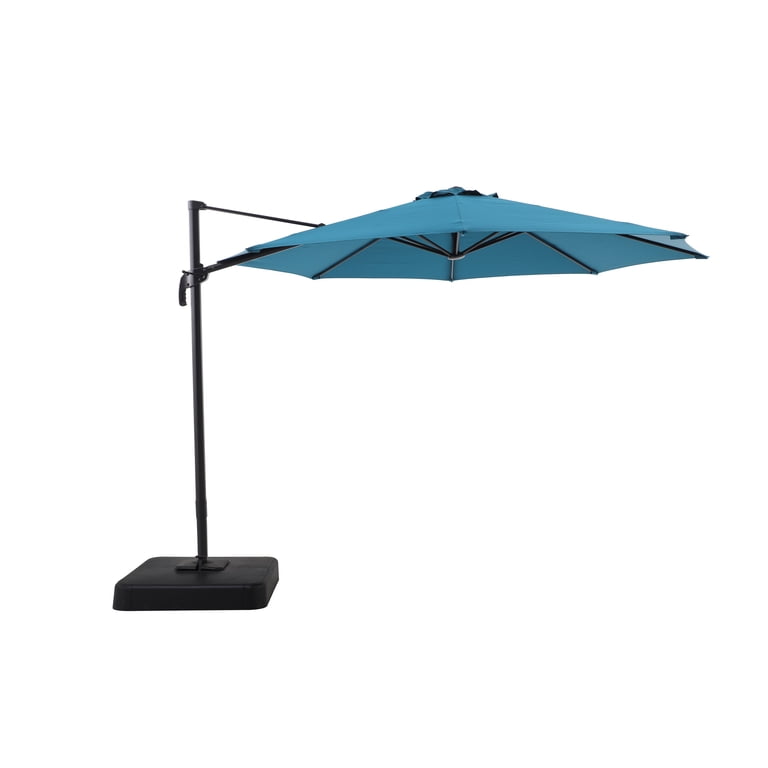 eastlake tilt offset patio umbrella Sunnyglade 10x10Ft Cantilever Square Deluxe Blue oxidation spray painted 9.8' eastlake tilt offset patio