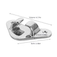 thumbnail image 2 of PAMINGONO Silver Straight Fairlead Dock Cleat For Harsh Marine Conditions Rope Guidance 1Set, 2 of 8