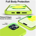 thumbnail image 3 of Compatible with iPhone 14 Pro Case, [Upgraded Thickened Liquid Silicone] [Soft Anti-Scratch Microfiber Lining] Shockproof Full Body Protective Case for iPhone 14 Pro 6.1 inch - Fluorescent Green, 3 of 12
