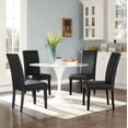 thumbnail image 6 of Hawthorne Collections Faux Leather Black Dining Side Chair Rectangular 39.5"H Unassembled, 6 of 6