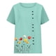thumbnail image 4 of Vestidos Casuales Para Mujer, Blusas De Mujer De Moda Camiseta informal de verano con cuello redondo, manga corta y botones estampados para mujer, 4 of 4