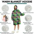 thumbnail image 5 of Wearable Oversized Blanket,Colorful Controllers Games Icons Green Pattern Wearable Blanket Hoodie for Adults,Cozy Hooded Blankets with Super Pockets,Super Warm Fuzzy Pullover for Women & Men, 5 of 6