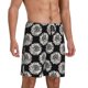 thumbnail image 2 of Balery White Sunflowers Pantalones cortos de pijama de punto de algodón para hombre con cinturilla y bolsillos-Large, 2 of 6
