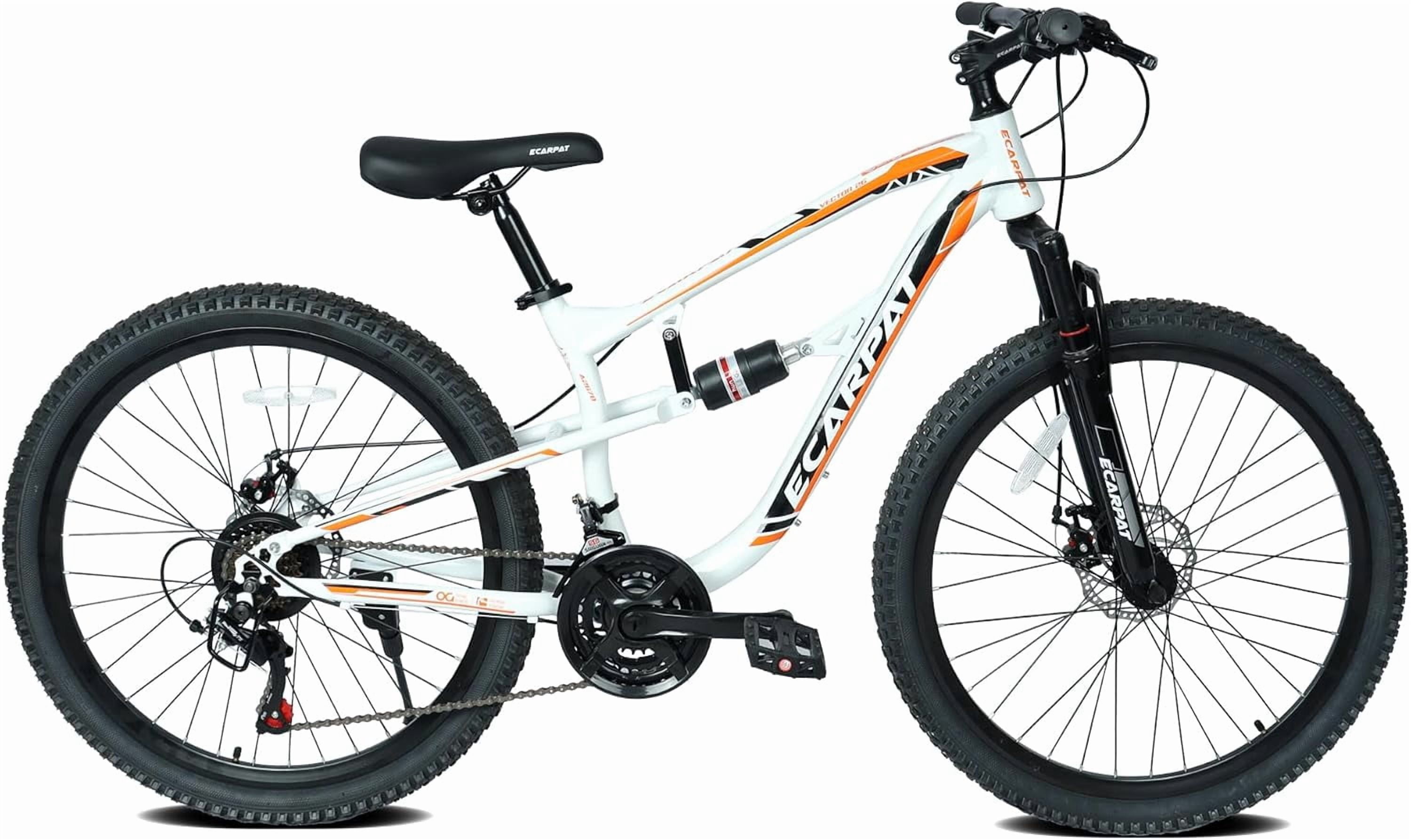 Ambifirner 26 Inch Mountain Bike for Men & Women with 21-Speeds & Full Suspension Steel Frame, Alloy Rims, Disc Brakes For All Terrains, Men & Women, Multiple Colors