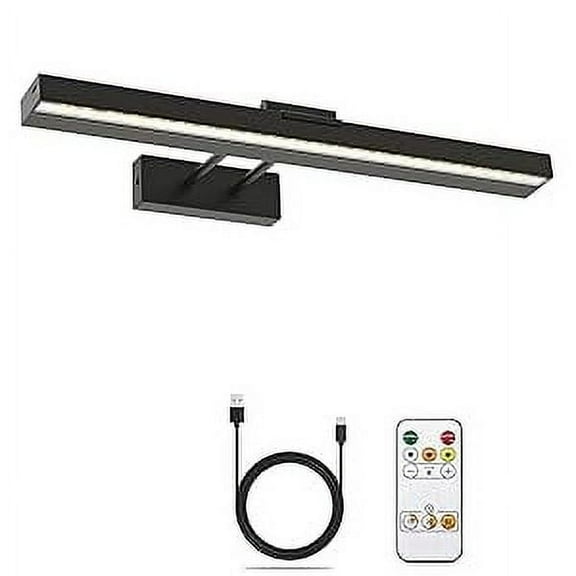 16in Battery Operated Picture Light - Wireless, Dimmable Art Light with Remote for Gallery & Bedroom