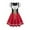 DT-Red, variant on DailyTrove Women's Bavarian Dirndl Dress-Short Sleeve-Traditional-Cotton Blend-for Oktoberfest/Theme Event-Complete Dirndl Set