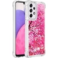 thumbnail image 3 of Case for Galaxy A26 5G,Flowing Bling Liquid Hearts Sparkle Moving Glitter Quicksand Waterfall Anti-Fall Protective Girls Women Phone Case for Samsung Galaxy A26 5G (Flower), 3 of 14