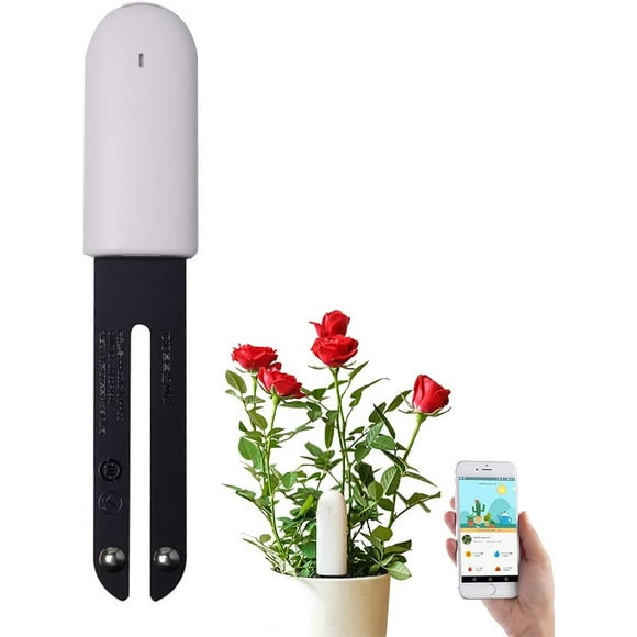 VegTrug Soil Tester, Smart Plant Monitor Bluetooth 4 in 1 Detector Automatically Monitors Humidity/Light/Fertility/Temperature Levels for iOS and Android - Indoor Use Only (International Version)