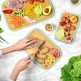 thumbnail image 6 of Bamboo Cutting Board with Juice Groove (3-Piece Set) - Best Kitchen Chopping Board for Meat (Butcher Block) Cheese and Vegetables (Blue), 6 of 7