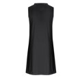 thumbnail image 5 of Women Summer Beach Dress Elegant Solid Color Floating Mid Length Round Neck Sleeveless Casual Fashion Dress Womens Casual Trendy Midi Dresses, 5 of 6