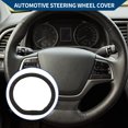 thumbnail image 2 of Unique Bargains Steering Wheel Cover Front for Car Vehicle Durable D Shape Turn Fur 1 Pcs Black, 2 of 6