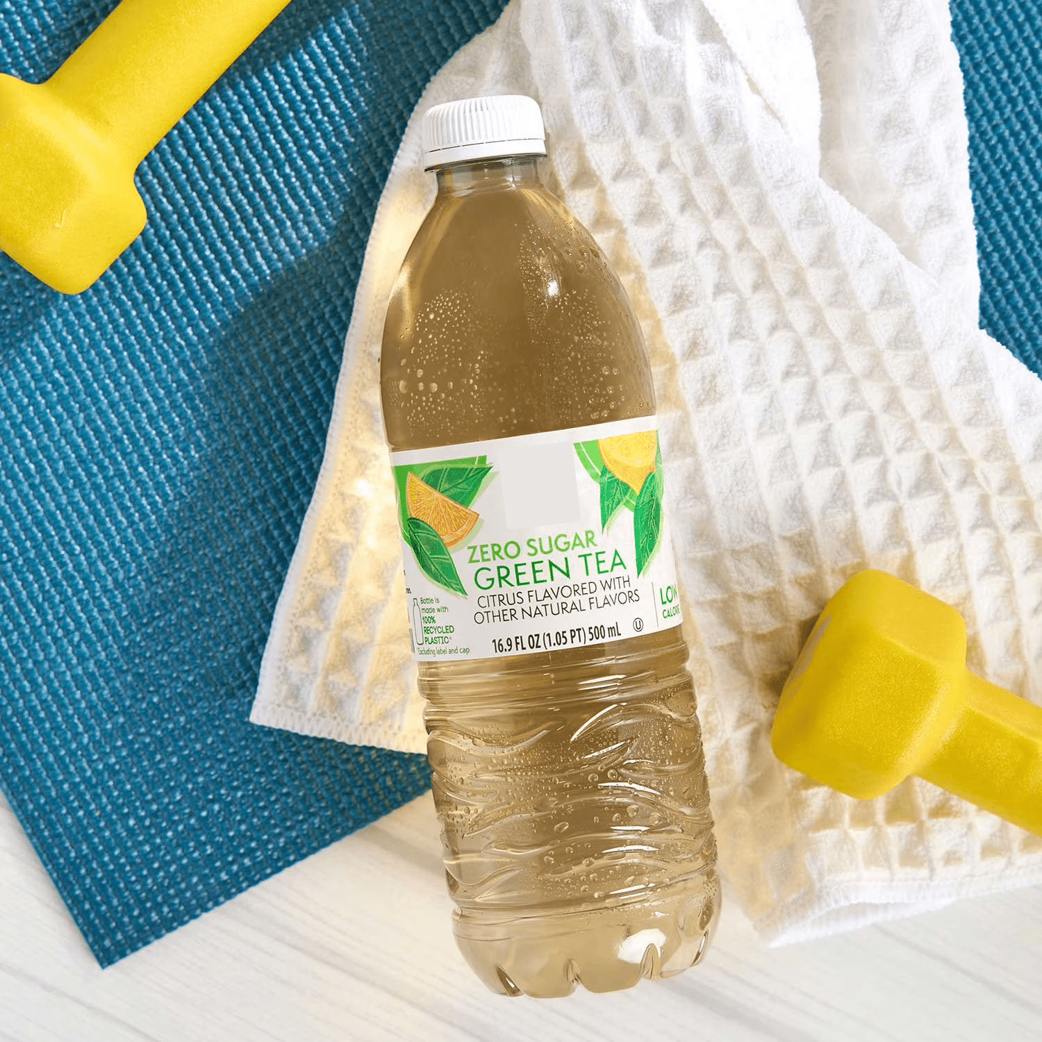 Zero Sugar Green Tea with Citrus Flavor – 16.9 fl oz Bottles (48 Pack)