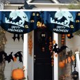 thumbnail image 6 of Lksixu Halloween Bunting Flag, Halloween Decorations 1.5x3 Feet Polyester Bat Castle Pattern Fan Shaped Flag with Grommets, Reusable Hanging Porch Half Fan Banner Decorative Flag for Outdoor Indoor, 6 of 6