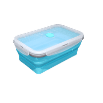 Collapsible Silicone Bento Lunch Box – BPA Free, Microwave Safe, 43 oz