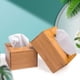 thumbnail image 4 of Caja de papel de bambú y madera Caja de almacenamiento de servilletas para hoteles comerciales Caja de pañuelos de escritorio para el hogar, 4 of 5