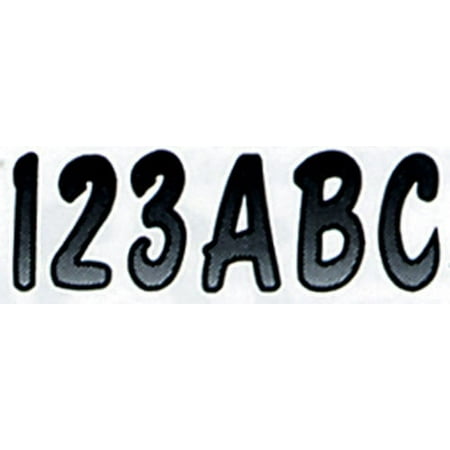 Hardline Boat Lettering Registration Kit 3 in. - 200 Silver/Black