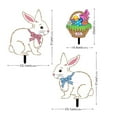 thumbnail image 3 of YIMWNYI Easter Acrylic Bunny Outdoor Patio Ground Plug Garden Decorative Insert Signs, Durable Metal Stakes for Front Porch, Yard, Garden, and Patio Decorations, 3 of 5