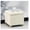 Leather Cream White With Solid Wood Legs, variant on Modern Tufted Faux Leather Storage Ottoman with Wheels | 18.8" Square Rolling Footrest Stool & Vanity Seat for Living Room, Bedroom, Dorm | Hinged Lid, Black