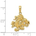 thumbnail image 4 of 14K Yellow Gold Solid Polished Dragon Pendant (23 X 18.5) Made In United States c2379, 4 of 5