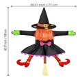 thumbnail image 2 of Bruja chocando contra un árbol, accesorio de decoración de Halloween, reutilizable, para colgar, bruja chocando con escoba, 2 of 5