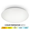 thumbnail image 4 of WAC Lighting Glo 14" 1-Light LED 5-CCT Energy Star Aluminum Flush Mount in White, 4 of 5