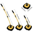 thumbnail image 4 of Curved Rod Car Wash MopLong Handle Telescopic Brush10.63x5.91in,Soft Chenille Microfiber Scratch-Free Paint Safe Ergonomic Grip for RV Truck Cleaning, 4 of 9