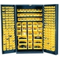 thumbnail image 2 of Durham SJC-BDLP-192-95 14 Gauge Deep Style Lockable Double Door Cabinet with 192 Yellow Hook on Bins, Gray - 48 in., 2 of 4