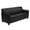 Black, variant on Pemberly Row Contemporary Diplomat Leather Sofa in Black Finish