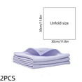thumbnail image 3 of Staron Glass Cleaning Cloths, 2 Pack Microfiber Polishing Towels for Windows Mirrors, Streak Free Lint Free Highly Absorbent Kitchen Car Furniture Cleaner, Purple, 3 of 6