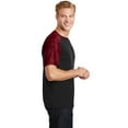 thumbnail image 3 of Sport-Tek CamoHex Colorblock Tee-2XL (Black/ Deep Red), 3 of 6