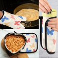 thumbnail image 5 of Yayeee Oven Mitts and Pot Holder Set of 2 Heat Resistant Kitchen Gloves Baking Hot Pad, Red Butterflies, 5 of 5