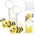 thumbnail image 3 of 24pcs Cute Cartoon Bee Pendant Bee Keychain Hanging Pendant  Creative Key Ring Bags Pendant, 3 of 6