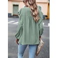 thumbnail image 3 of PRETTYGARDEN Women's Long Sleeve Blouses Ruffle Swiss Dot Crochet Loose Fit Spring Fall Tunic Dressy Casual Tops, 3 of 10