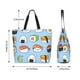 thumbnail image 5 of Balery Kawaii Sushi Bolsa Tote Estilo Estético con Cremalleras, Bolsa de Hombro, Bolsa de Compras Grande y Plegable, 5 of 8