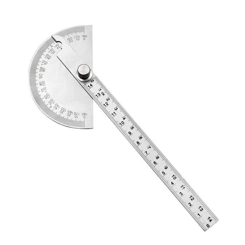 Round Head Rotary Protractor,Laser engraving Stainless Steel Angle GAGE 