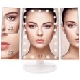 thumbnail image 1 of Vanity Mirror,Bathroom Makeup Mirror Cosmetic Free Standing Magnification Detail Led Foldable Fill Light Mirror, 1 of 3