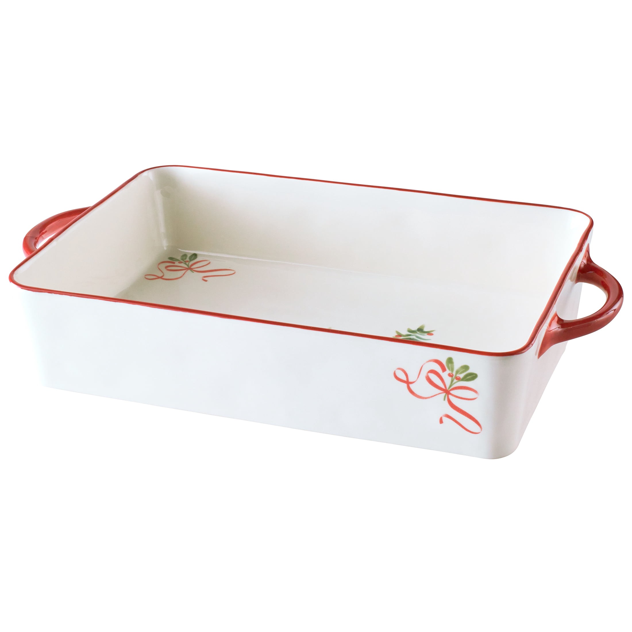 Better Homes & Gardens Holiday Pattern Stoneware Rectangular Baking Dish, 9" x 13"