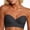 *Black, variant on Women's Floral Jacquard Strapless Bra,Ladies' Non-Slip Supportive Bandeau Bra,Wedding Party Bralette for For Women,Black,Sizes 34C to 46C