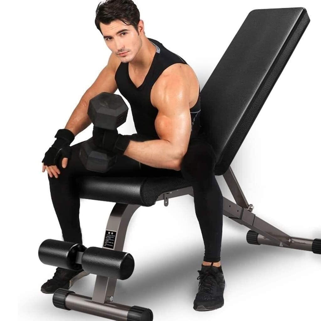 Details about   Foldable Dumbbell Bench Weight Training Fitness Incline Adjustable Workout Gym 